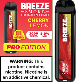 Cherry Lemon Breeze Pro 2000 Puffs