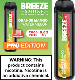 Orange Mango Watermelon Breeze Pro 2000 Puffs