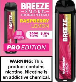 Raspberry Lemon Breeze Pro 2000 Puffs