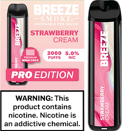 Strawberry Cream Breeze Pro 2000 Puffs